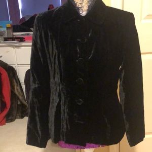 Black velvet blazer